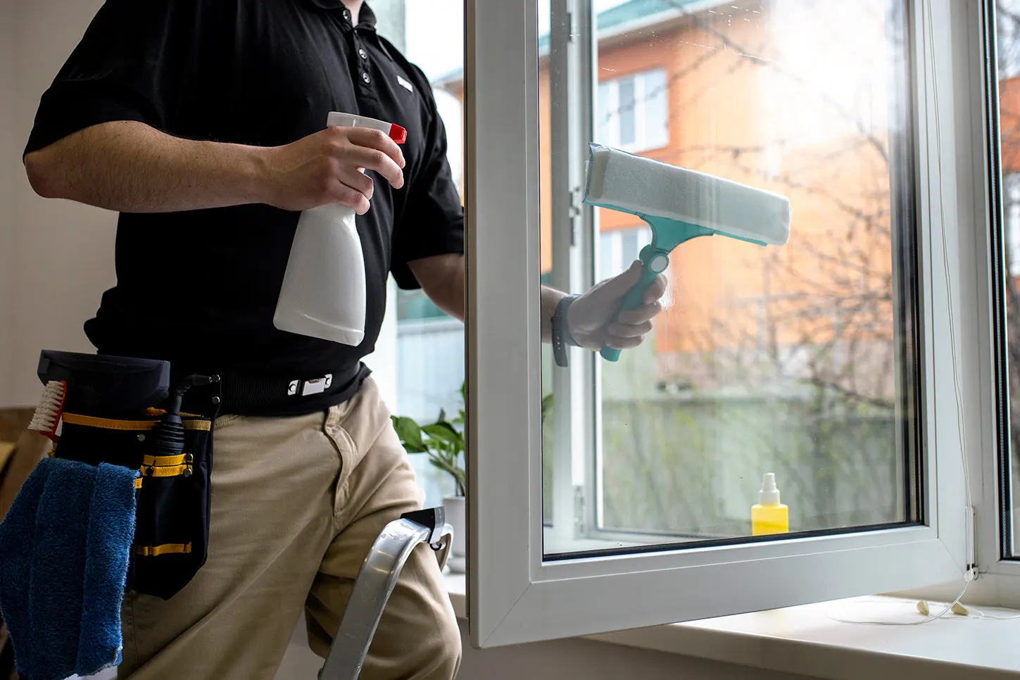 Fenster-Reinigung von Eng für eine klare Durchsicht